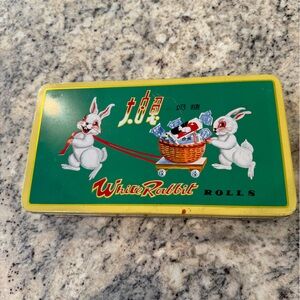 White Rabbit Rolls Empty Tin The People’sRepublic Of China 1960’s Collect Bunny